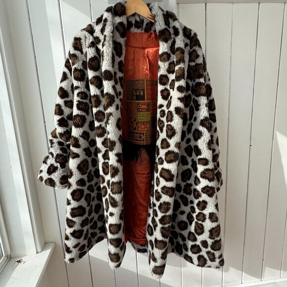 VINTAGE Leopard Print Faux Fur Coat - Saks Fifth Avenue